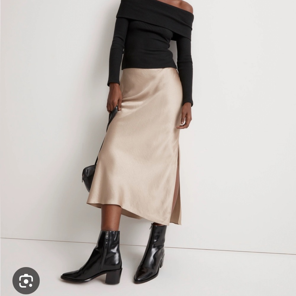 Madewell satin maxi skirt